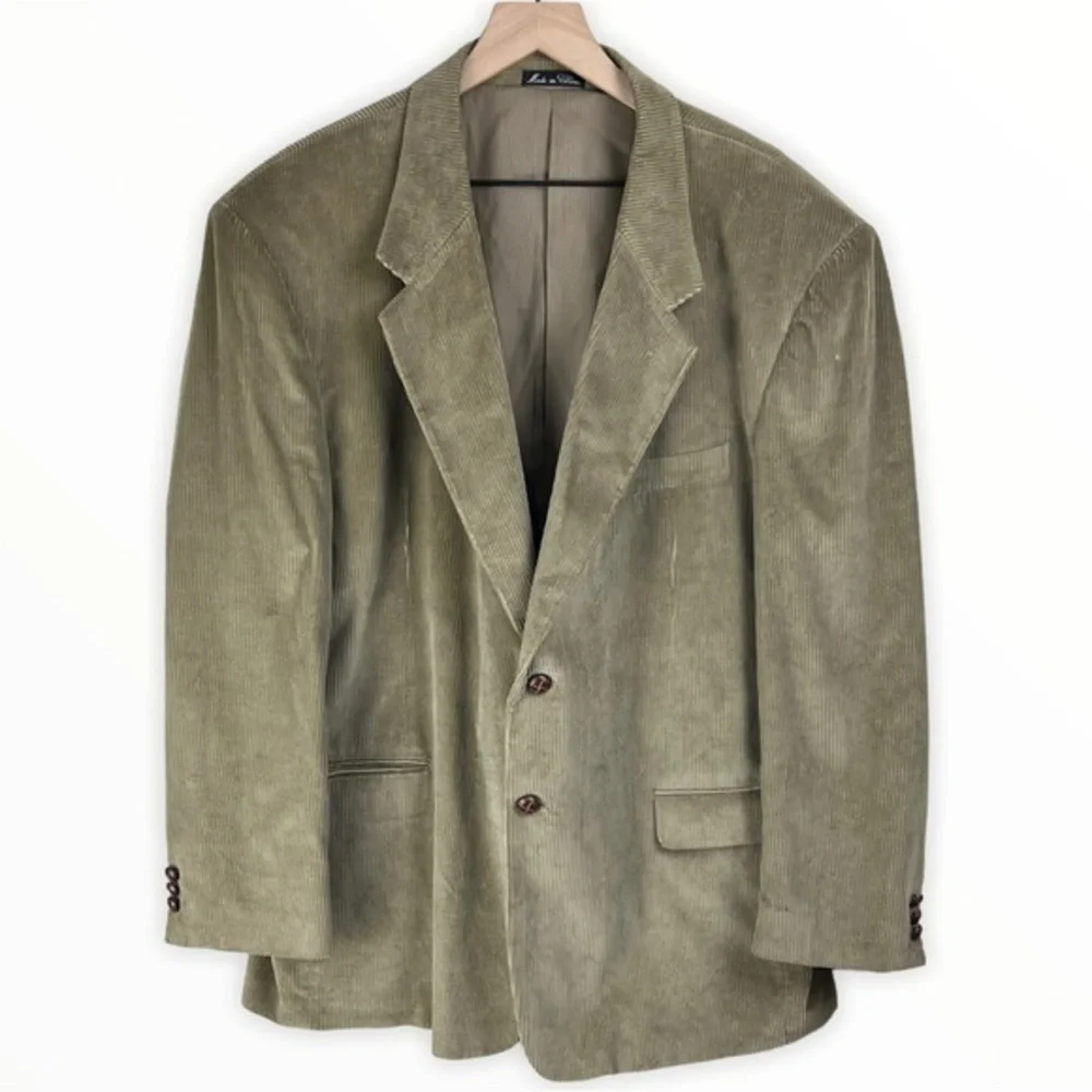 Monsieur Adolfo‎ Mens Brown Corduroy 2 Button Blazer Sport Coat Jacket Size 46R